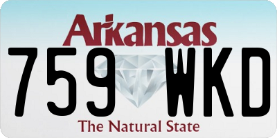 AR license plate 759WKD