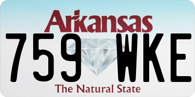 AR license plate 759WKE