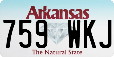 AR license plate 759WKJ