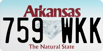AR license plate 759WKK