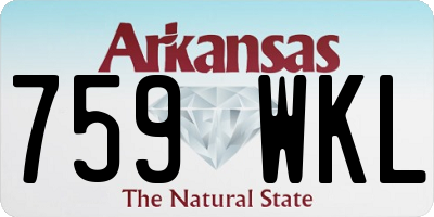 AR license plate 759WKL
