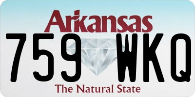 AR license plate 759WKQ