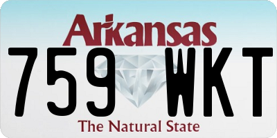 AR license plate 759WKT