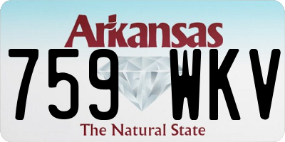 AR license plate 759WKV