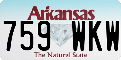 AR license plate 759WKW