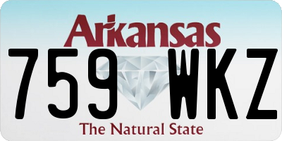 AR license plate 759WKZ