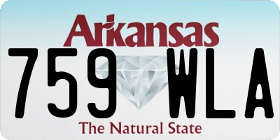 AR license plate 759WLA