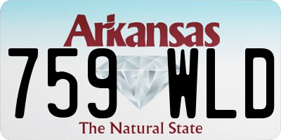 AR license plate 759WLD