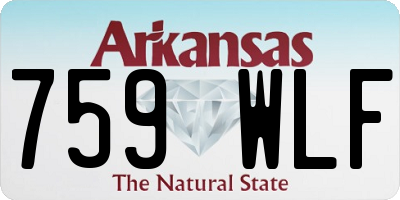 AR license plate 759WLF