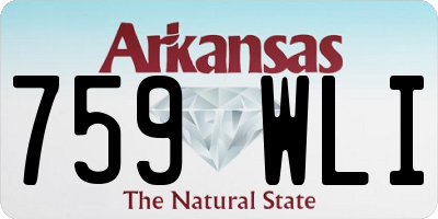 AR license plate 759WLI