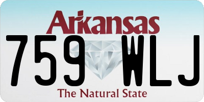 AR license plate 759WLJ