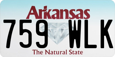 AR license plate 759WLK