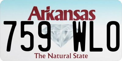 AR license plate 759WLO