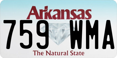 AR license plate 759WMA