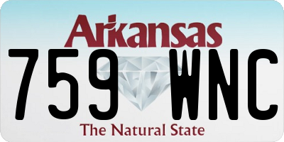 AR license plate 759WNC