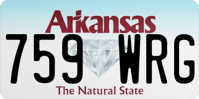 AR license plate 759WRG