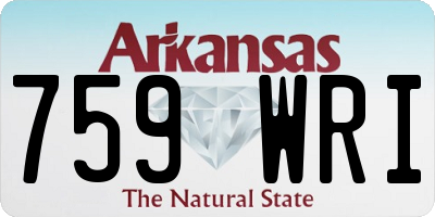AR license plate 759WRI