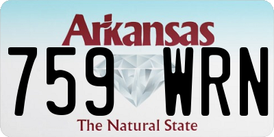 AR license plate 759WRN