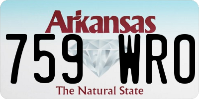 AR license plate 759WRO