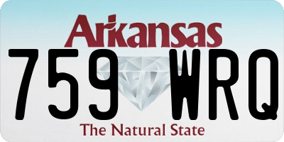 AR license plate 759WRQ