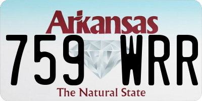 AR license plate 759WRR