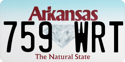 AR license plate 759WRT