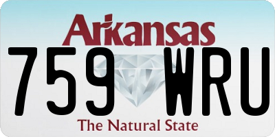 AR license plate 759WRU