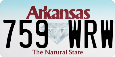 AR license plate 759WRW