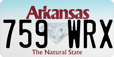 AR license plate 759WRX
