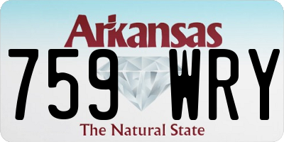 AR license plate 759WRY