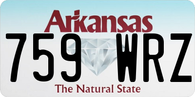 AR license plate 759WRZ