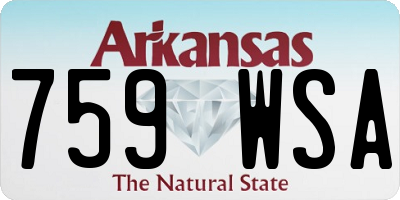 AR license plate 759WSA