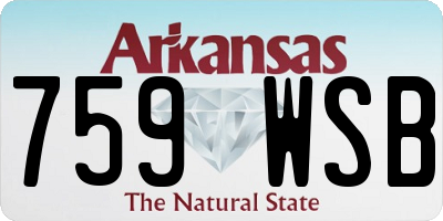 AR license plate 759WSB