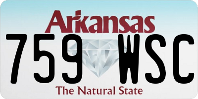 AR license plate 759WSC