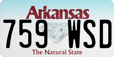 AR license plate 759WSD