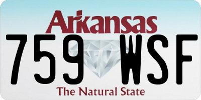 AR license plate 759WSF
