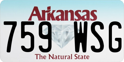 AR license plate 759WSG