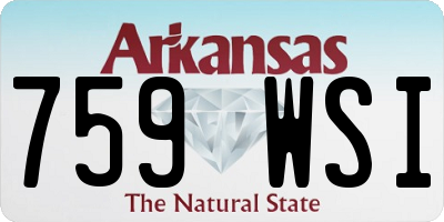 AR license plate 759WSI