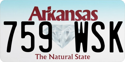 AR license plate 759WSK