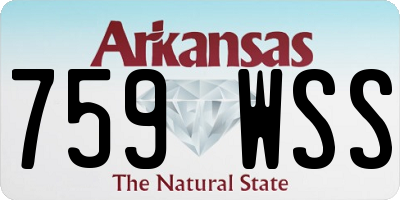 AR license plate 759WSS