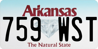 AR license plate 759WST