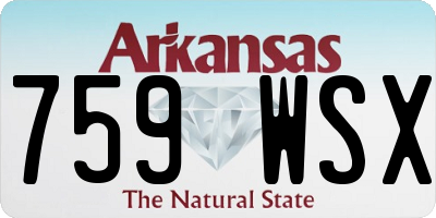 AR license plate 759WSX