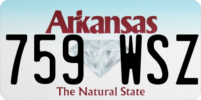 AR license plate 759WSZ