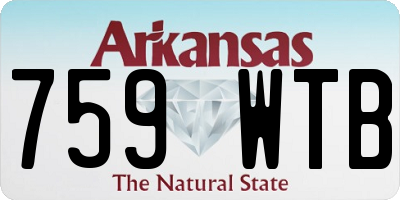 AR license plate 759WTB