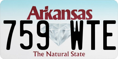 AR license plate 759WTE