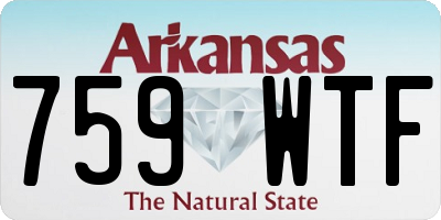 AR license plate 759WTF