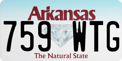 AR license plate 759WTG