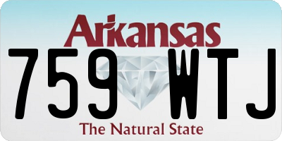 AR license plate 759WTJ