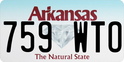 AR license plate 759WTO