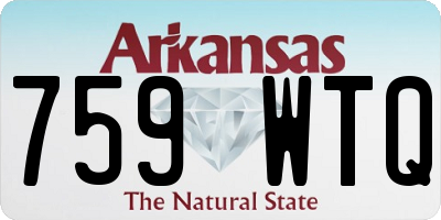 AR license plate 759WTQ